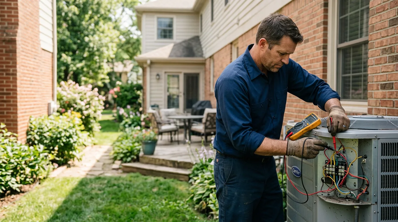 HVAC technician working near Bloomington Springs, TN